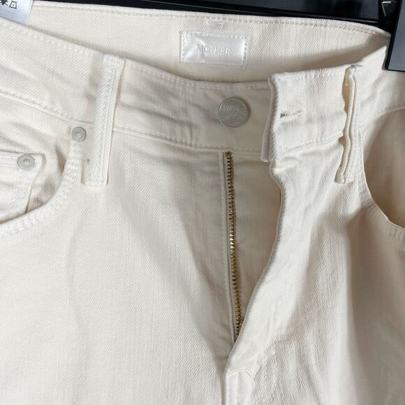MOTHER Flare & Wide Leg Jeans in Cream - Picture 6 of 13